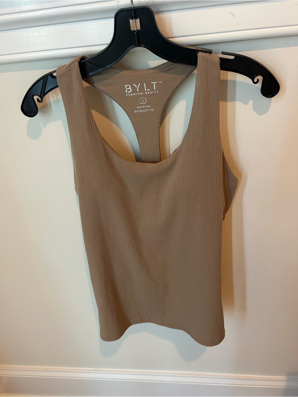 BYLT Basics Ribbed Tank Top in Taupe